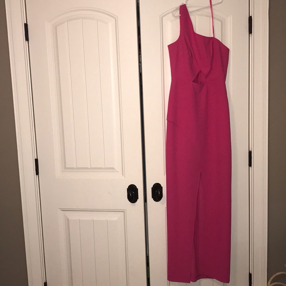 BCBG Kauri One-Shoulder Gown